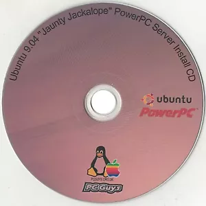 Ubuntu 9.04 Jaunty Jackalope PowerPC Server Edition CD Install Apple Mac G3 G4 G - Picture 1 of 1