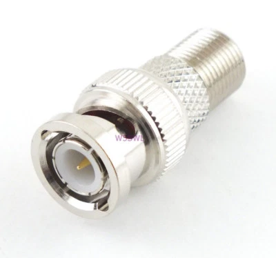 BNC Male to Type F Female Coax Adapter Connector - USA Ham Radio Seller - Image 1 of 2