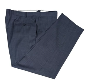 CANALI 1934 Flat Front Dress Travel Pants Blue Sz 42 x 30 100% Wool Italy - Picture 1 of 5