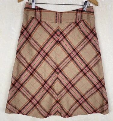 Vintage Liz Claiborne Skirt Womens 6 Plaid Wool Blend Lined Career Work Office - Изображение 1 из 4