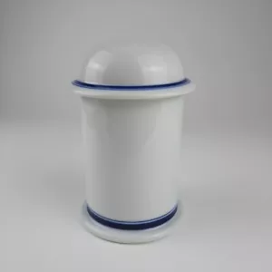 Barattolo barattolo Dansk Bistro Christianshavn blu e bianco con coperchio alto 6,5" usato in ottime condizioni - Foto 1 di 9