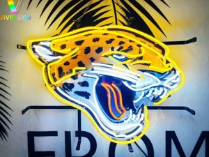 Nueva lámpara Jacksonville Jaguars letrero de luz de neón 20""x16"" con impresión vívida HD - Imagen 1 de 3