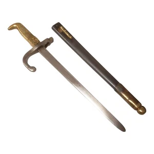 Pre WW1 Chilean Yataghan Carabineros M1908 Dress Mauser Bayonet & Scabbard - Picture 1 of 4