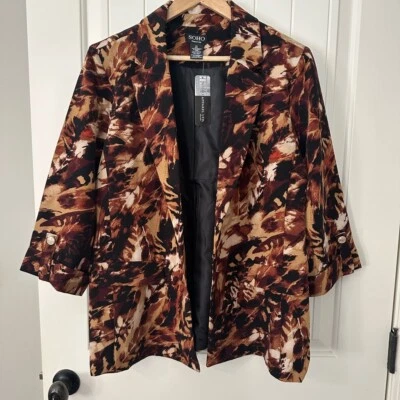 NEW SOHO Apparel brown open blazer jacket women’s plus size 2X - Image 1 of 4