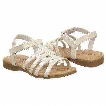 NUEVO Niño Buster Marrón "Emma" - Talla 5 Sandalias Blancas, Cierre Ajustable Foto 1 de 1