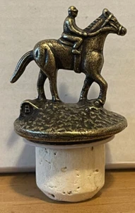 Tapón de botella de corcho de whisky bourbon Blanton’s con letra de caballo de carreras y jinete 'B' - Imagen 1 de 1