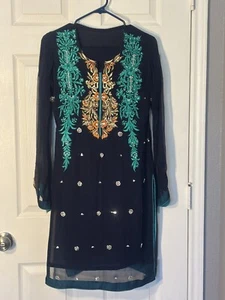 pakistani shalwar kameez dupatta Pre Owned Party Wear - Picture 1 of 6