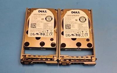 Lot 2 (2 pcs) Dell CWHNN 300GB SAS 6 GBPS 10K 2.5 Hard Drive WD3001BKHG w/ Tray - Image 1 of 4