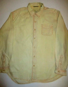 TOMMY BAHAMA USA DESIGNER MENS PASTEL YELLOW 100% LINEN SHIRT 2XL (XL) IN VGC - Picture 1 of 2