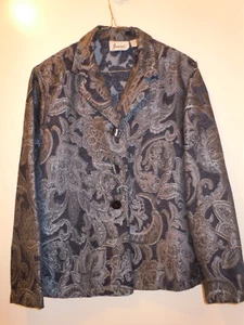 JOANNA Blazer Jacke blau Paisleymuster Größe L - Bild 1 von 3