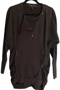 Vintage BCBG Max Arzia Black Pullover Tunic Sweater Dress Batwig Sleeves Grunge - Picture 1 of 11