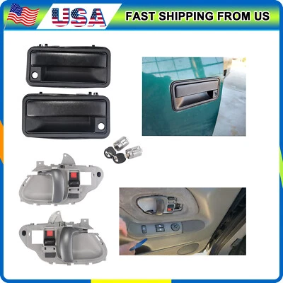 For Chevrolet GMC C/K1500 Front Outer and Inner Door Handles With Lock Cylinder - Image 1 of 4