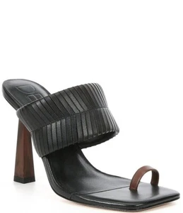 NEW - Size 7M Women's Deltan Kelsea Slip-on Stiletto Sandals Braided Black - Picture 1 of 8