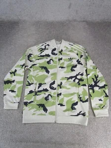 Adidas Jacket Boys Xl Green Blue Beige Camouflage 3 Stripe * - Picture 1 of 11