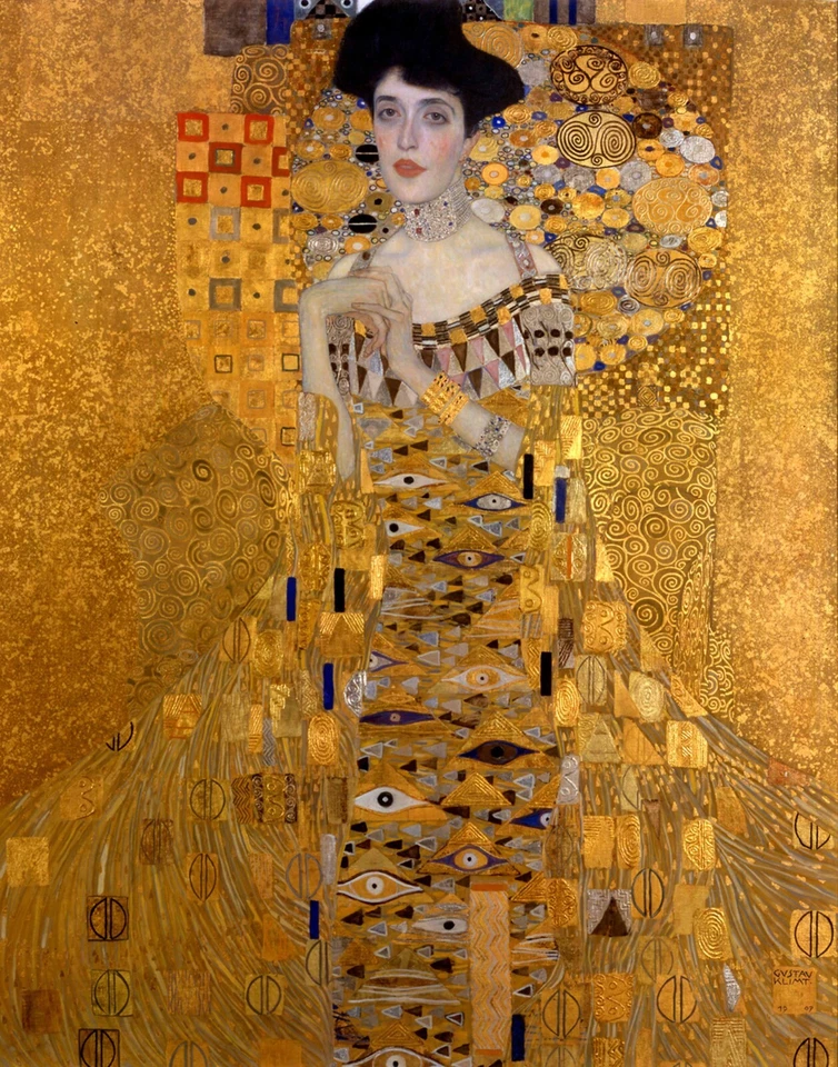 WOMAN IN GOLD Gustav Klimt: Art Print Beautiful Woman Portrait Adele Bloch-Bauer - Image 1 of 1