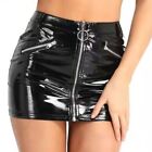 Party Skirt Dress Black Casual Glossy Nightclub Sexy Short Solid Color