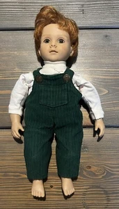 MY TWINN DOLL Cuddly Brothers Ryan Doll 1998 Green Overalls Red Hair 13” - Picture 1 of 11