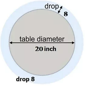 Small Tablecloth Organza Round 36" By Broward Linens (Variety of Colors) - Picture 1 of 46
