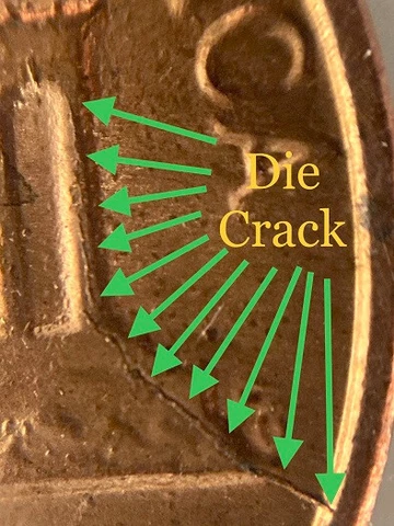 1982-D Large Date Zinc Alloy Lincoln Memorial Cent AU - DIE CRACK REVERSE ERROR Cover