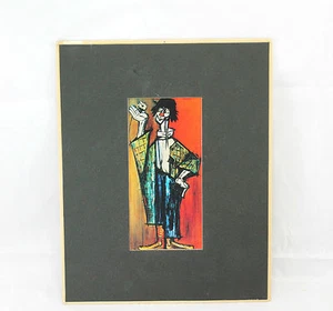Vintage Print Clown with Flower Signed Fernandez Diaz - Picture 1 of 10