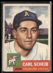 1953 Topps #57 Carl Scheib SET BREAK - Picture 1 of 2