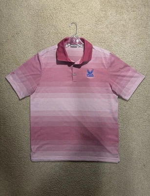 Camisa Polo Ashworth PGA Championship Valhalla 2014 Para Hombre Grande Rosa Rayas Golf Foto 1 de 4