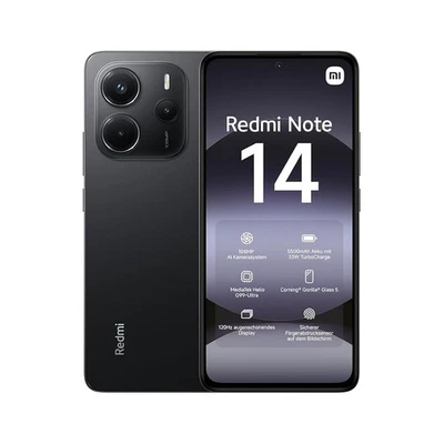 XIAOMI REDMI 14 6+128GB MIDNIGHT BLACK NERO 4G DUAL SIM Garanzia Europea 24 Mesi - Immagine 1 di 4