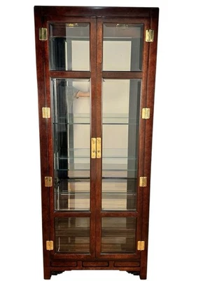 Витринный шкаф из белого мебельного дерева и мандарина Ming Chinoiserie - Изображение 1 из 4