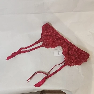 Liguero Frederick's of Hollywood rojo cereza talla S/M nuevo con etiquetas Foto 1 de 3