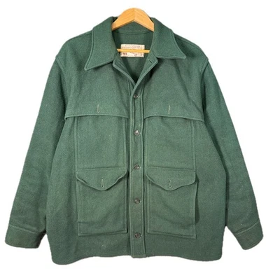 Chaqueta Cruiser Filson Hombres 48 Lana Verde De Colección Años 70 80 Hecha en EE. UU. Ropa de Trabajo Pesada Foto 1 de 4