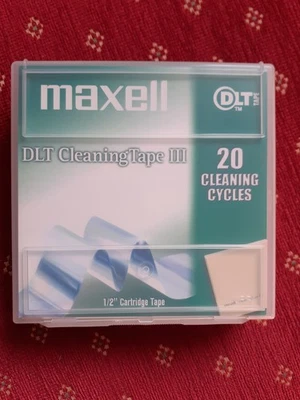 Maxell DLT Cleaning Tape III Reinigungsband 20 Zyklen 1/2" Cartridge   - Bild 1 von 4