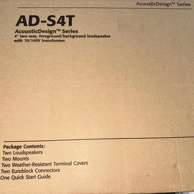 QSC AD-S4T-BK – Two Way Surface Mount Loudspeaker (Black, Pair) - Image 1 of 2