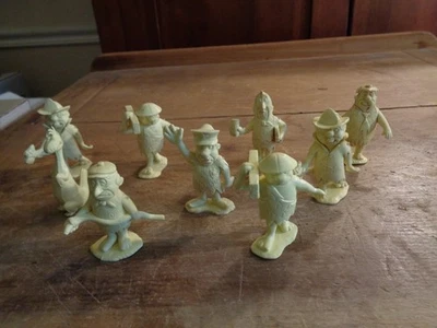 Marx Flintstones Рабочие Люди Винтаж 1960-е Доисторический Игровой Набор Фигурок Лот из 9 - Изображение 1 из 4