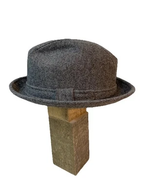 De Colección Country Gentleman Joey Fedora Hombres Talla 7 Gris Lana Fieltro Sombrero con Forro Hecho en EE. UU. Foto 1 de 4