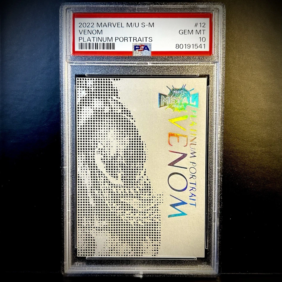 2022 Skybox Marvel Metal Universe Spider-Man Platinum Portraits Venom PSA 10 - Image 1 of 1