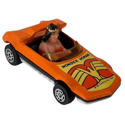 Coche de carreras diecast de juguete Corgi Juniors 1979 Wonder Woman #33 DC Comics años 70 de colección Foto 1 de 4