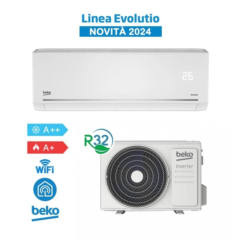 Beko BEHPG120 + BEHPG121 Klimaanlage 12000Btu A++/A+ 3,5Kw WIFI Evolutio 2024, R