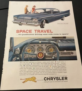 Nocturne Blue 1959 Chrysler Windsor 2-Door - Vintage Original Print Ad Wall Art - Picture 1 of 5