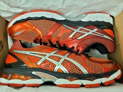 ASICS GEL NIMBUS 16 da uomo arancione corsa rosso UK:12,5 EU:48,5 US:13,5/30,75 CM - Immagine 1 di 4