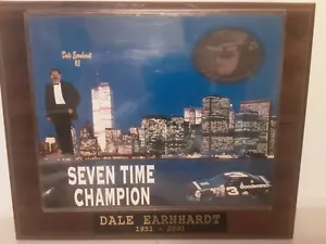 NASCAR 7 Time Champion Dale Earnhardt Sr 13x10 1/2" Wooden Plaque. (BNC9) - Picture 1 of 12