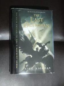 Signed Rick Riordan Last Olympian Percy Jackson Hardcover Very Good / Very Good+ - Picture 1 of 4