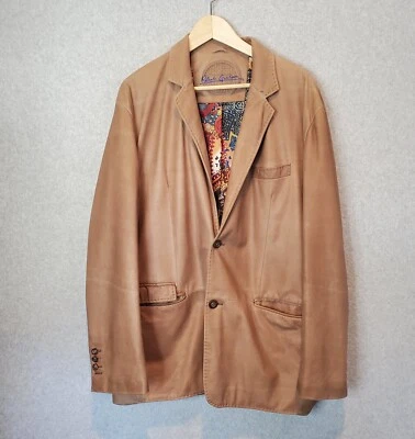 Chaqueta Robert Graham Para Hombre Talla 46R Cuero Marrón 2 Botones Informal Blazer Abrigo Deportivo Foto 1 de 4