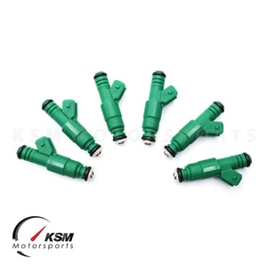 6 X 0280155968 Green Giant Fuel Injector fits Bosch 42lb Motorsport Racing 440cc - Picture 1 of 7