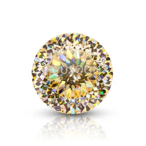 1ct VVS1 Portuguese Champagne Excellent Cut Moissanite Loose Gemstones & GRA - Picture 1 of 6
