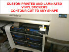 Sticker Printing Contour Cut and Laminated to any Shape and Contour Cut