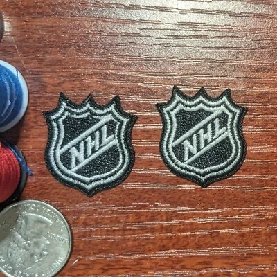 NHL Logo Patch 2 Small Mini Pieces Embroidered Iron Patch 1.25x1" - Image 1 of 3