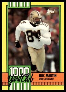 1990 Topps 1000 Yard Club Football Card Eric Martin New Orleans Saints #23
