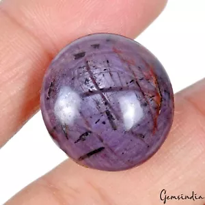 66.20 Cts Natural Untreated Purple Star Ruby Uneven Round Cab Loose Gem For Ring - Picture 1 of 6