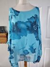 Made In Italy Oversized Chiffion Floral Top Uk X L 20-22 Bnwt Spring Summer...