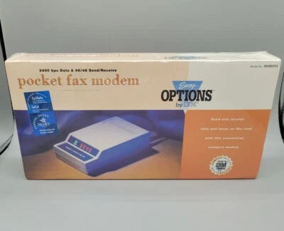 Vintage IBM Easy Options Pocket Fax Modem 2400 bps Data MOD533 NEW SEALED  - Image 1 of 4